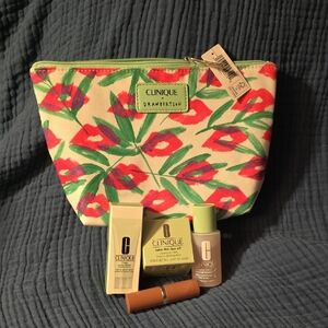 Clinique Vibrant Floral Cosmetic Bag Bundle